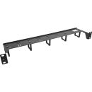 InLine® 19" Kabelführungspanel, 5 Kunststoffbügel horizontal, RAL 9005, schwarz