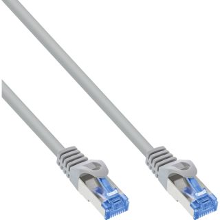 InLine® Patchkabel, Cat.6A, S/FTP, TPE (LSZH), CCA, grau, 10m