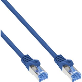 InLine® Patchkabel, Cat.6A, S/FTP, TPE (LSZH), CCA, blau, 10m