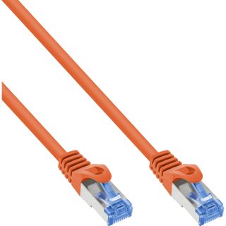 InLine® Patchkabel, Cat.6A, S/FTP, TPE (LSZH), CCA, orange, 1m