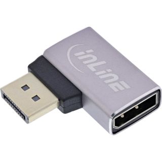 InLine® DisplayPort 1.4 Adapter, DisplayPort Stecker / Buchse, 90° links, 8K UHD