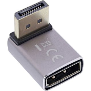 InLine® DisplayPort 1.4 Adapter, DisplayPort Stecker / Buchse, 90° oben, 8K UHD