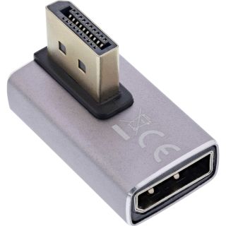 InLine® DisplayPort 1.4 Adapter, DisplayPort St/ Bu, 90° vertikal rechts, 8K UHD