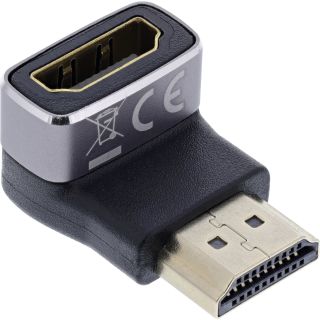 InLine® HDMI Adapter, HDMI A Stecker / Buchse, 90° unten, 8K UHD