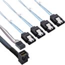 InLine® Mini SAS HD Kabel, SFF-8643 gewinkelt zu 4x...