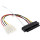 InLine® Mini SAS HD Kabel, SFF-8643 gewinkelt zu 4x SFF-8482 + Strom, 1m