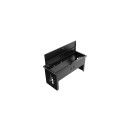 Table In-Surface, Plus, Black Rectangle with lid, 4 modules include  - Black locking device