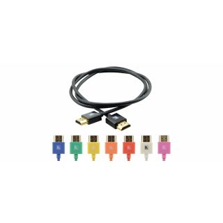 Ultradünnes hochflexibles High-Speed mit Ethernet HDMI-Kabel  - 3 m  - schwarz