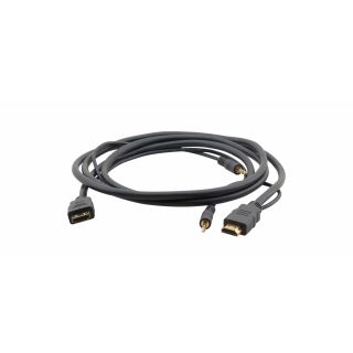 High-Speed ​​HDMI flexibles Kabel mit Ethernet und 3^5 mm Stereo-Audio  - 3.0 m