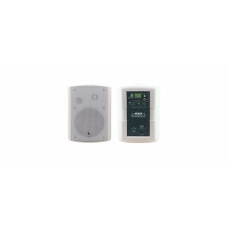 2x30 Watt Powered On-Wall Speaker System  - Black with EU power cord