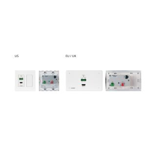 EU & UK-size Wall-Plate Receiver, with EU & UK White Frames