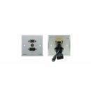 Passive Wall Plate  - 15-pin HD, 3.5mm Audio & HDMI  - Decora™ or similar frame  - US  - white