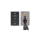 Passive Wall Plate  - 15-pin HD, 3.5mm Audio & HDMI  - US  - black