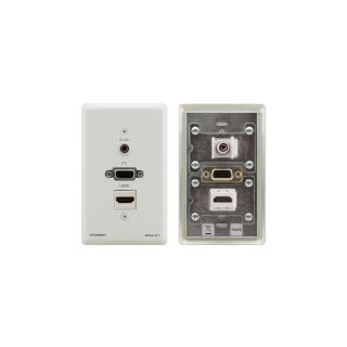 Passiv durchgehendes Wall Plate  - 15-pol. HD^ 3^5 mm Audio und HDMI  - Weißer Rahmen