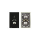 Passiv durchgehendes Wall Plate  - 15-pol. HD^ 3^5 mm Audio und HDMI  - Weißer Rahmen