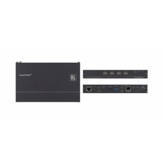 Twisted Pair Empfänger (HDBaseT 2.0) für 4K 60 UHD HDMI, Stereo-Audio, bidirekt. RS-232, USB und IR mit vergr. Reichweite