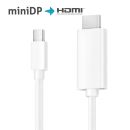 Premium 4K mini DisplayPort / HDMI Kabel - 1.50m, weiß