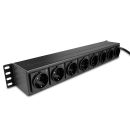 1.5U 8-Fach Schuko-Steckdosen, Horizontale PDU mit...