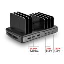 160W 6 Port USB-Ladestation