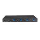 KVM Switch HDMI 4K60, USB 3.0 & Audio, 4 Port