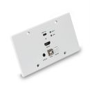 150m HDMI & TypeC HDBT EU WallPlate KVM Extender