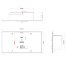 150m HDMI & TypeC HDBT EU WallPlate KVM Extender