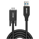 USB 3.1 C/A Kabel 1m, verschraubbar