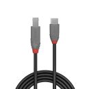 3m USB 3.2 Typ C an B Kabel, 5Gbit/s, Anthra Line