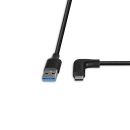 1.5m USB 3.2 Typ A an C Kabel, 90° gewinkelt