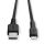 1m USB Typ A an Lightning Kabel, schwarz