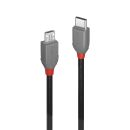 3m USB 2.0 Typ C an Micro-B Kabel, Anthra Line