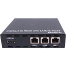 HDMI over CAT5e/6/7 Receiver with 24V PoC and 3 LAN...