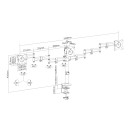 PureMounts® Schreibtisch Halterung - 3fach