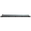 Cat.6A Patchpanel 24p STP (Klasse EA) 10GE, 1/2 HE Schwarz