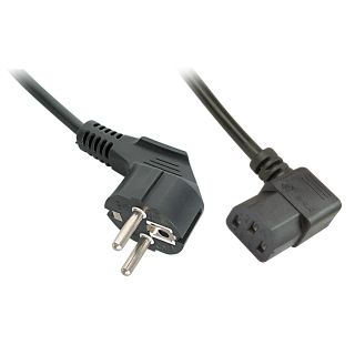 3m abgewinkeltes IEC-Netzkabel