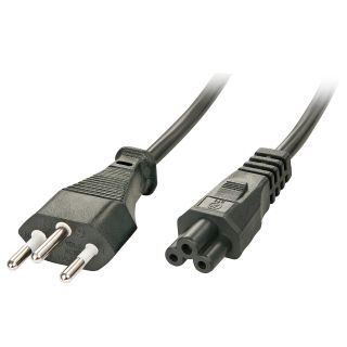 2m Schweizer Netzstecker an IEC C5 (Lindy 30412)