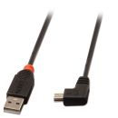 USB 2.0 Kabel Typ A/Mini-B 90° gewinkelt, 0,5m (Lindy...