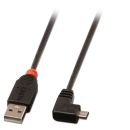 USB 2.0 Kabel Typ A/Micro-B 90° gewinkelt, 0,5m...