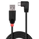 1m USB 2.0 Kabel Typ A an Micro-B 90° gewinkelt