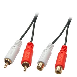 Premium Audiokabel (Cinch), Stecker/Buchse, 5m