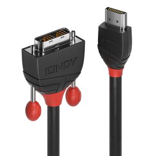 5m HDMI an DVI Kabel, Black Line (Lindy 36274)