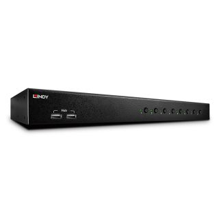 8 Port DVI-I Single Link, USB 2.0 & Audio KVM Switch