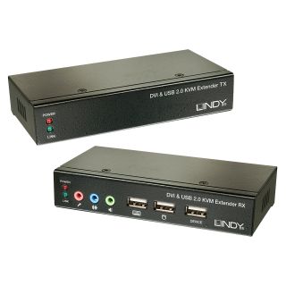 50m Cat.6 DVI-D Single Link, USB & Audio KVM Extender