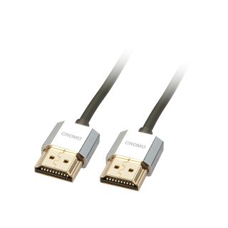 CROMO® Slim High-Speed-HDMI®-Kabel mit Ethernet, Typ A/A, 0.5m (Lindy 41670)