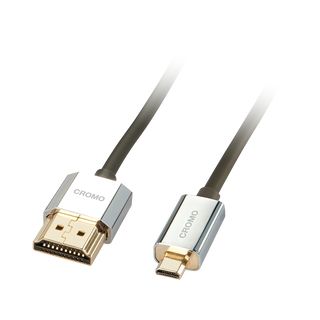 CROMO Slim High-Speed-HDMI-Kabel mit Ethernet, Typ A/D, 0,5m (Lindy 41680)