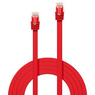 3m Cat.6 U/UTP Flachband-Netzwerkkabel, rot (Lindy 47513)