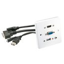 Wandanschlussplatte VGA/HDMI/USB/3.5mm Stereo (Lindy 60220)