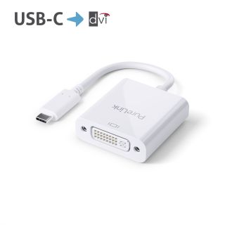 Premium Active 2K USB-C / DVI Portsaver Adapter, weiß