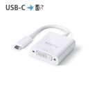 Premium Active 2K USB-C / DVI Portsaver Adapter, weiß