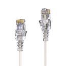 Premium Slim Cat.6 Patchkabel, RJ45, UTP, LSZH – 0,25m, weiß